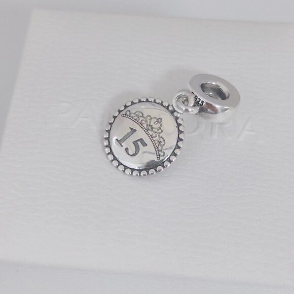 Pandora Sweet 15 Quinceanera Crown Dangle Charm - Picture 5 of 10